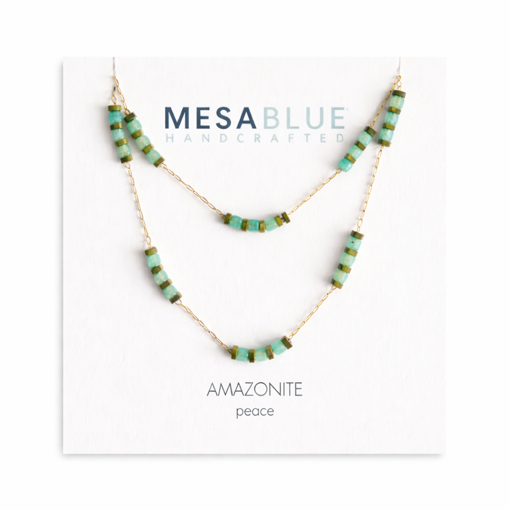 Sq. Gemstone Necklace