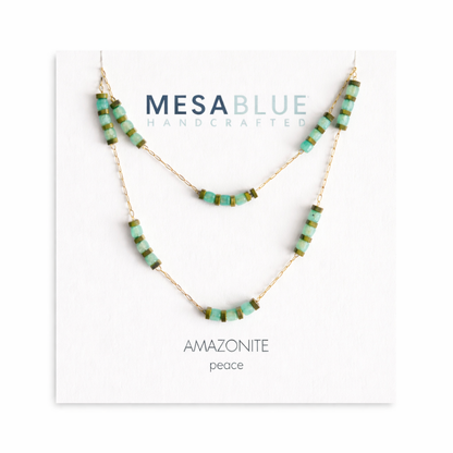Sq. Gemstone Necklace