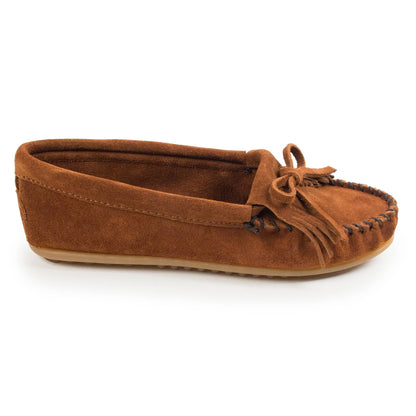 Women's Suede Kilty Moccasin Loafer Shoe