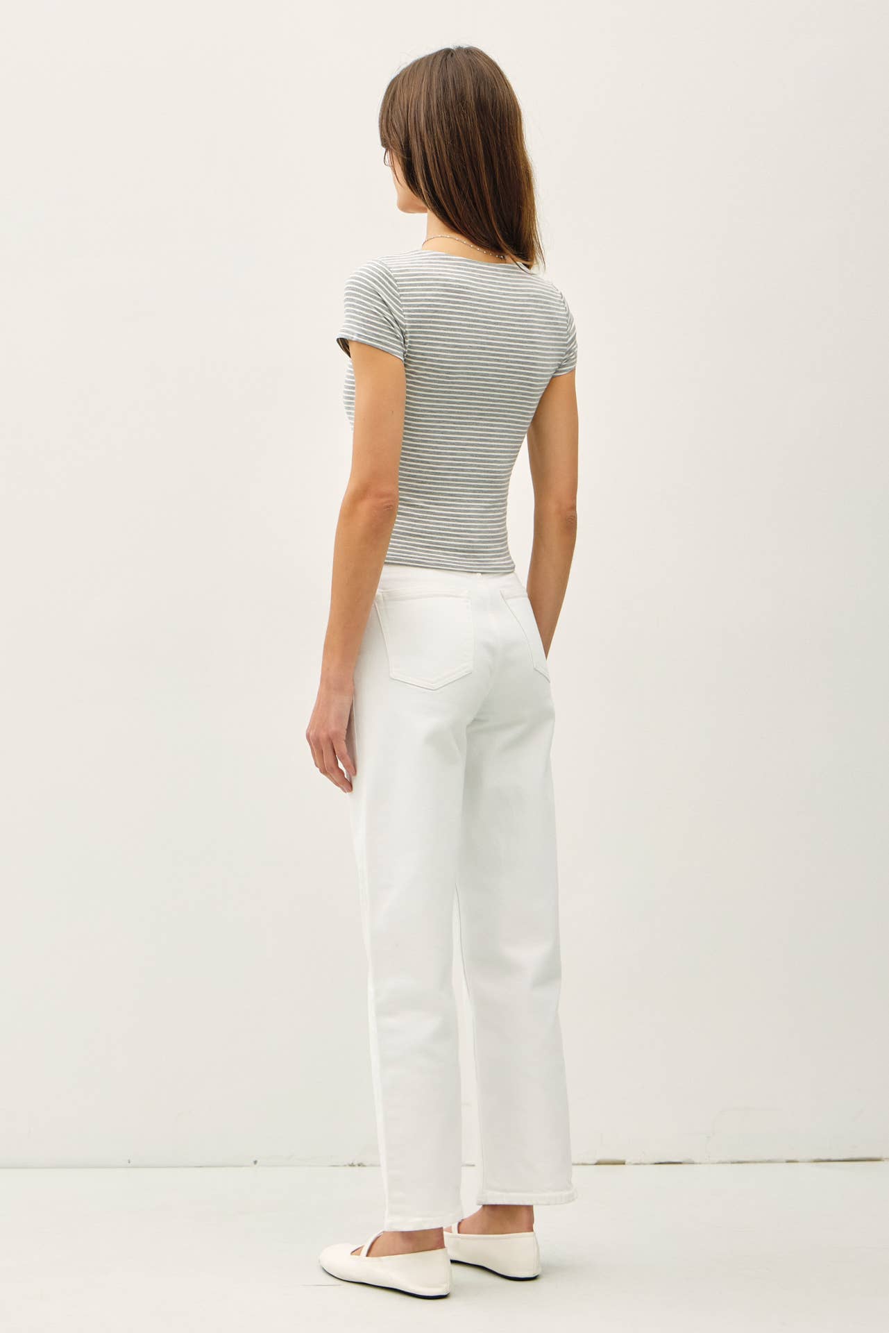 Ultra Soft Striped Square Neck