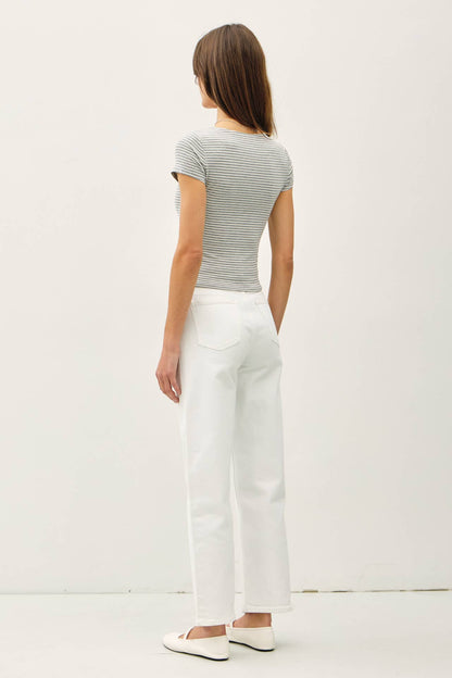 Ultra Soft Striped Square Neck