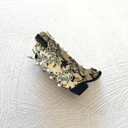 Eco Western Cowboy Boots Hair Claw Clip