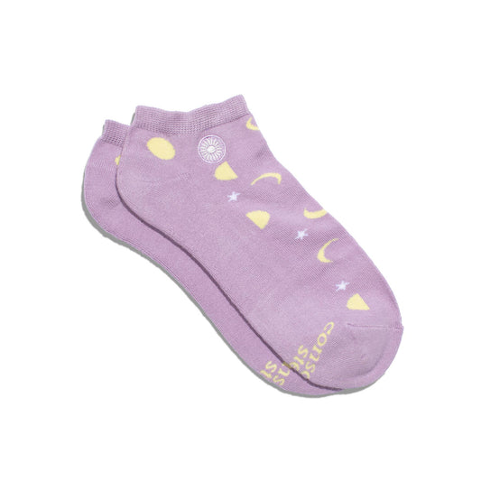 Ankle Socks that Support Mental Health (Purple Moons)