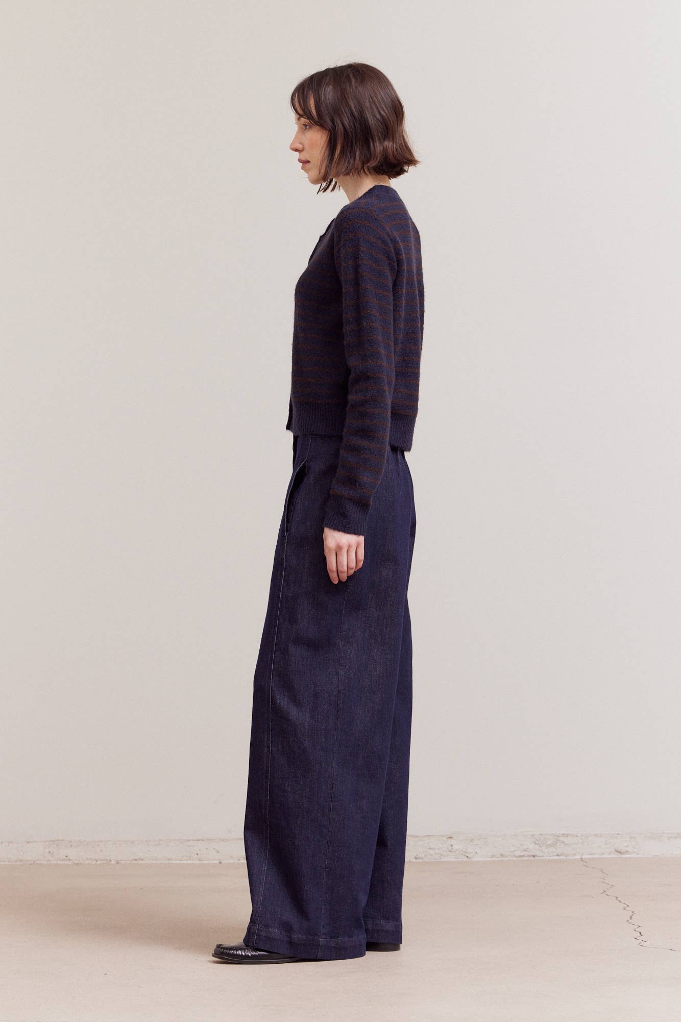 Essential Striped Button Up Cardi