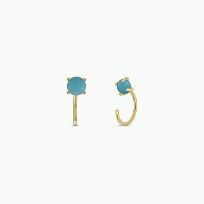Huggies - Amazonite - Earrings