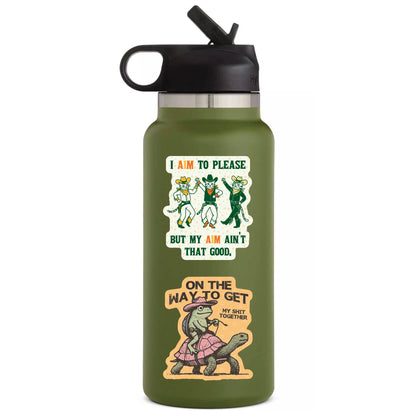 I Aim To Please Cat Sticker