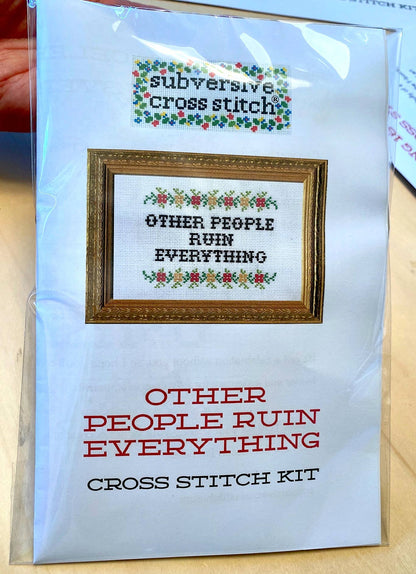 Fresh Out of F*cks Cross Stitch Kit