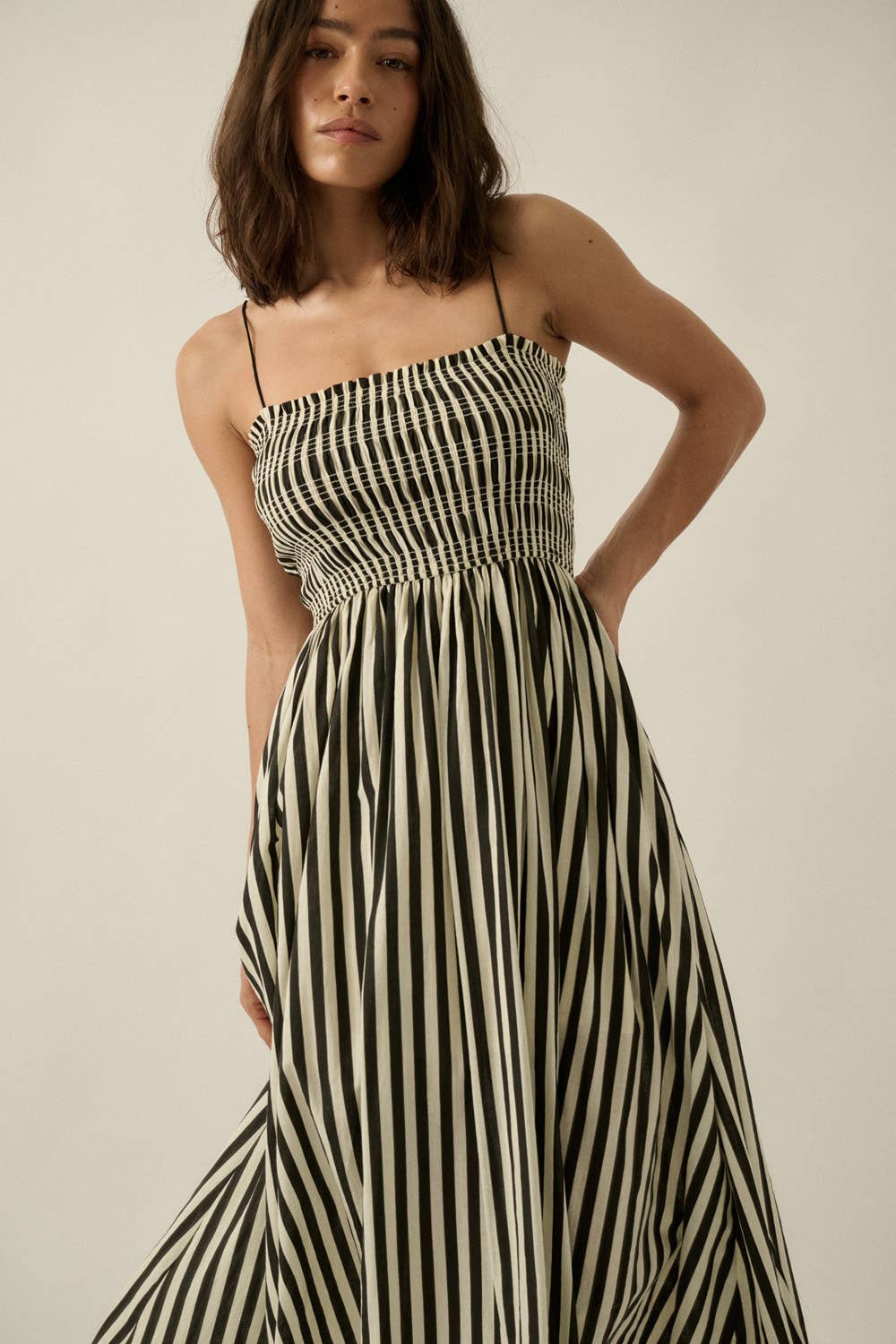 Harbor Stripe Midi Dress