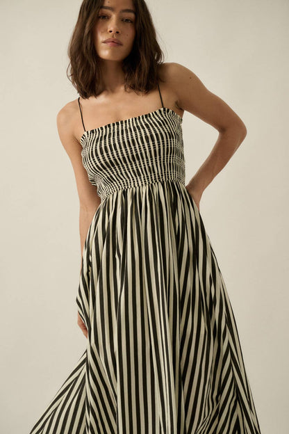 Harbor Stripe Midi Dress