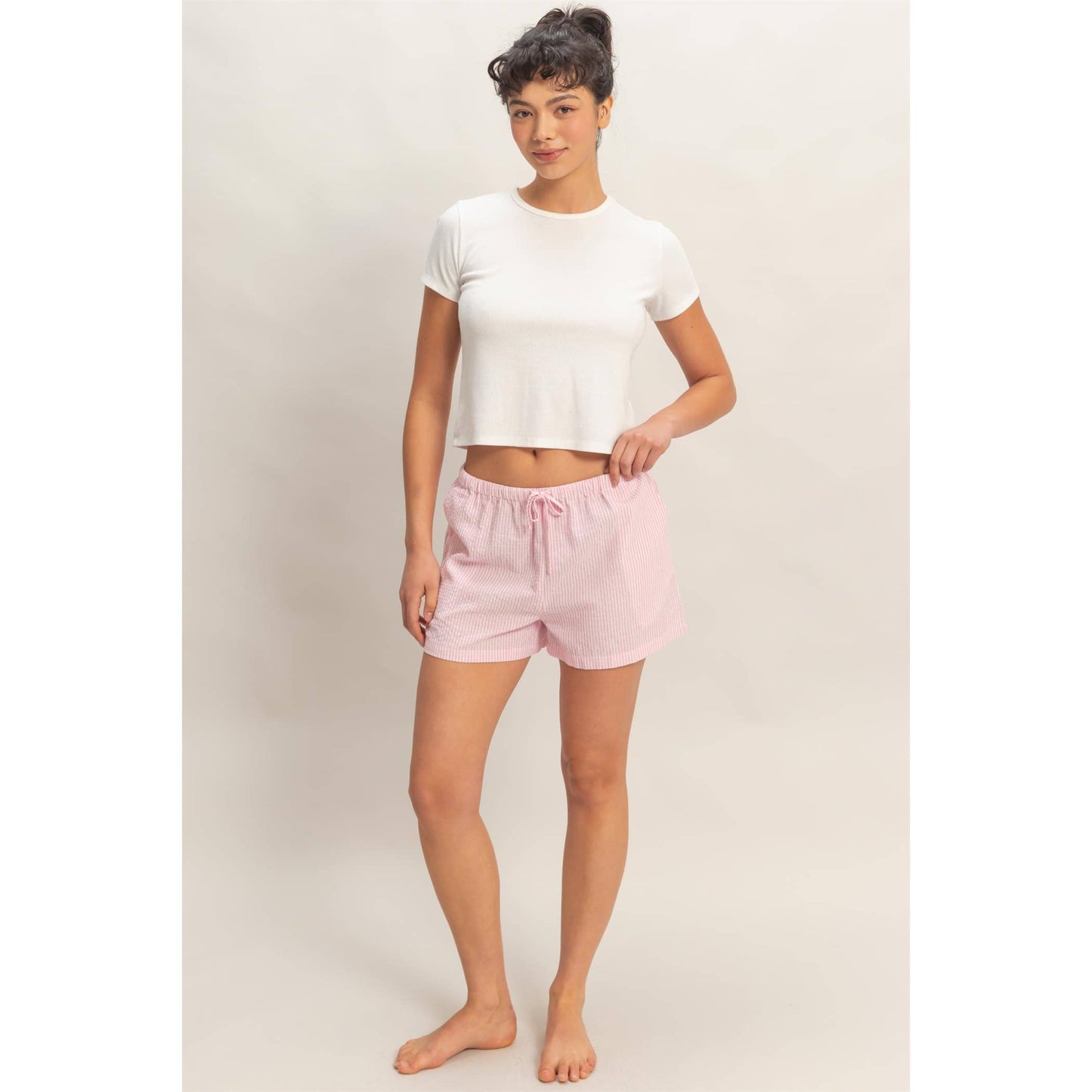 Coastal Ease Stripe Shorts