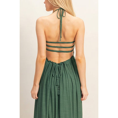 Smocked Halter Maxi Dress