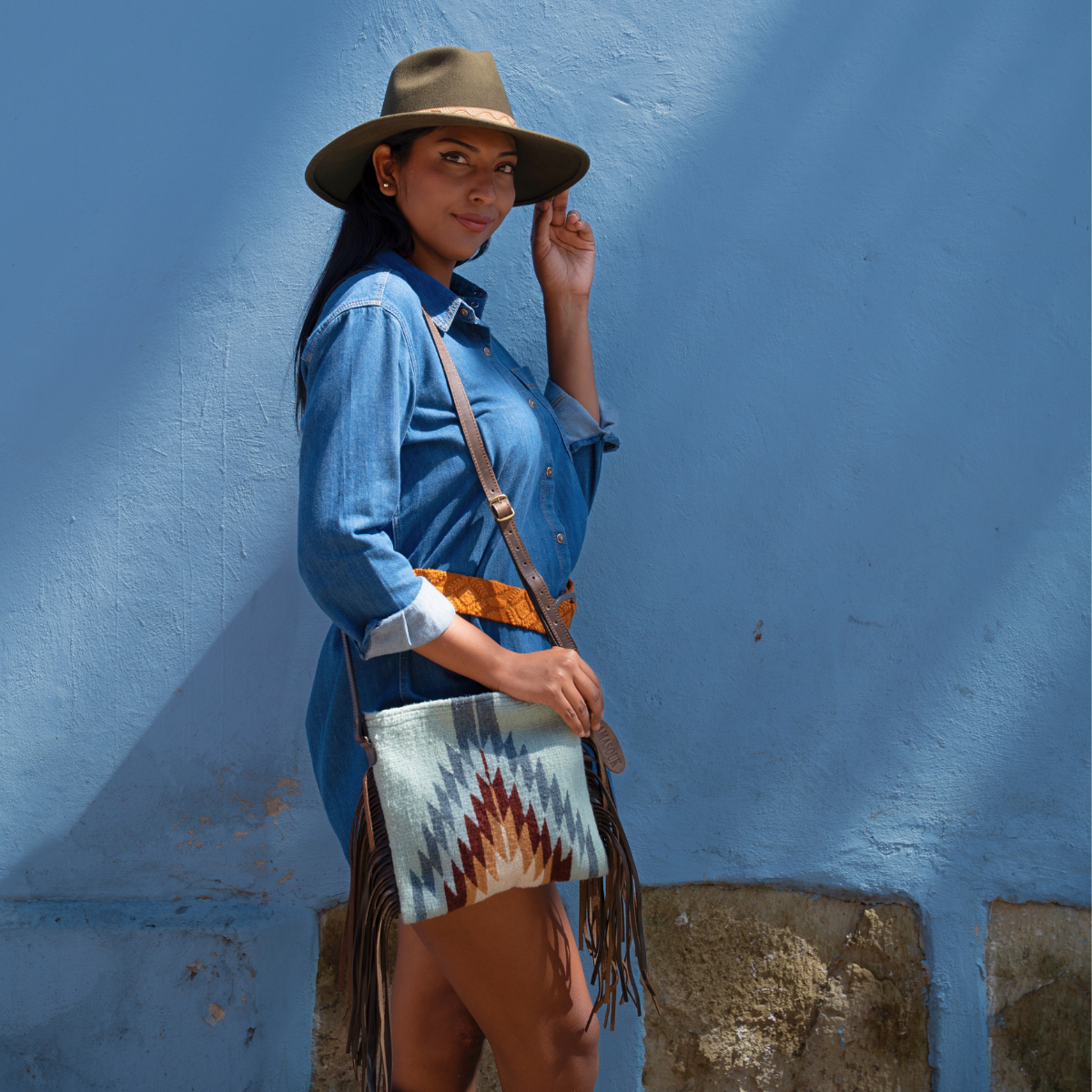 Rebel Wool Fringe Crossbody–Handwoven Oaxaca