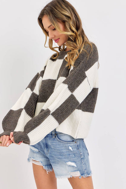 Cozy Grid Sweater