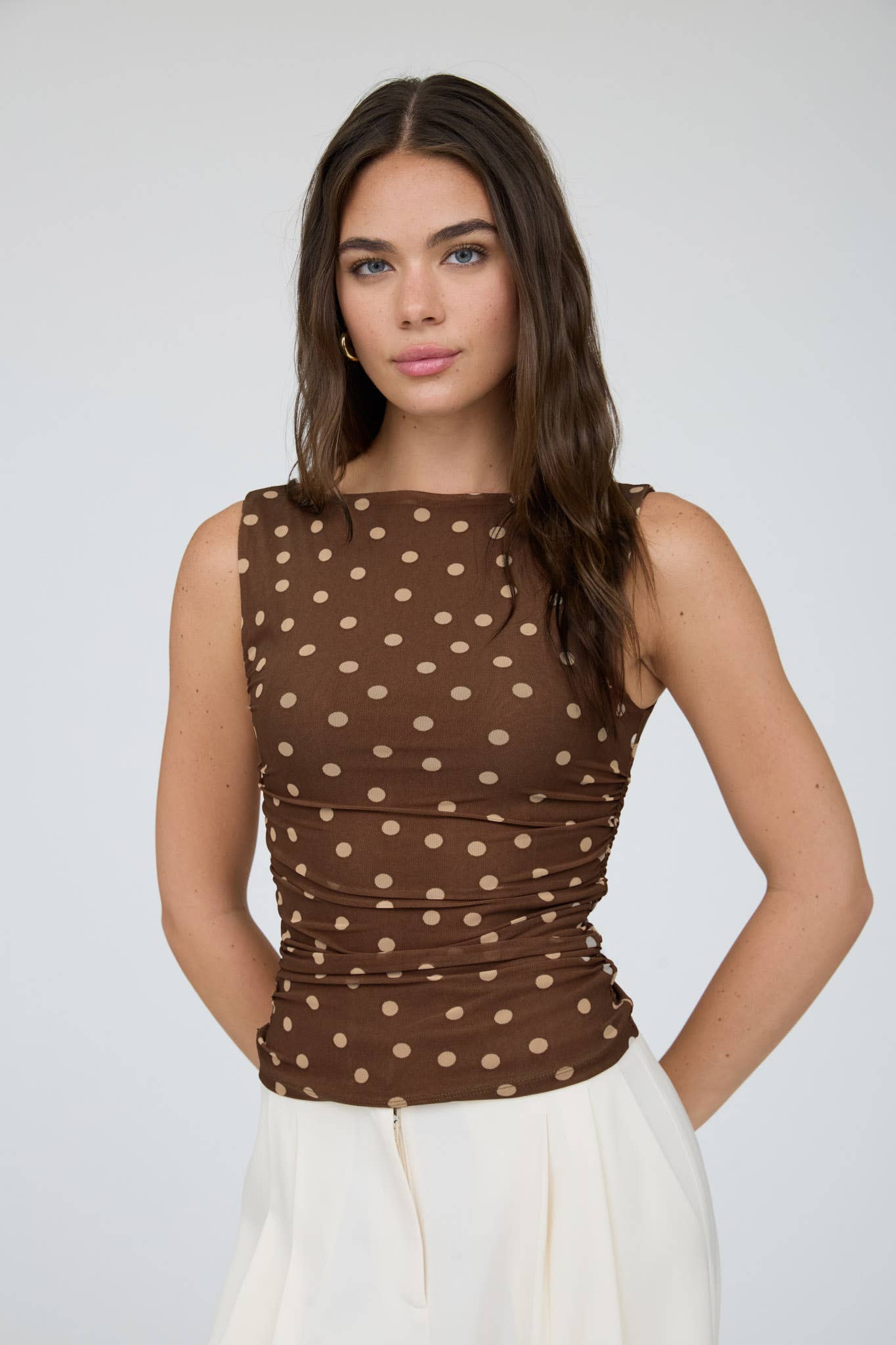 Moonlight Dot Mesh Top