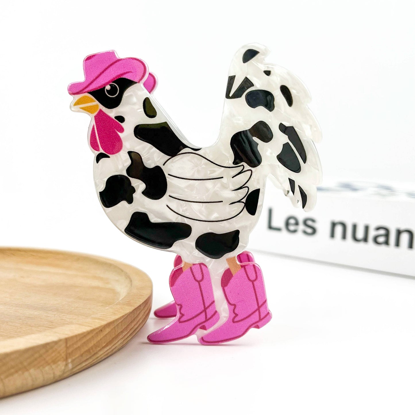 Chicken With Boots Hairclip