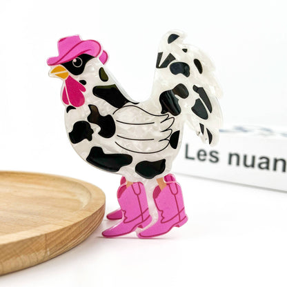Chicken With Boots Hairclip