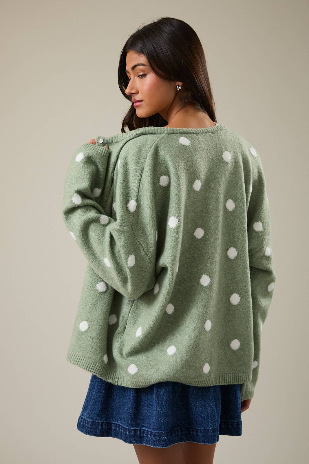 Harbor Dot Sweater Cardigan