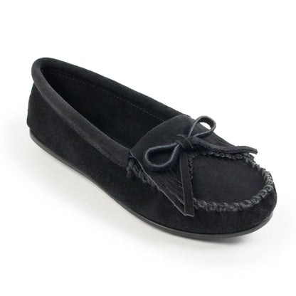 Women's Suede Kilty Moccasin Loafer Shoe