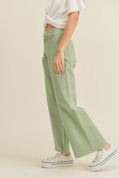 Stone Wide Leg Denim Pants