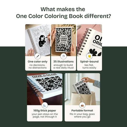 One Color Coloring Book - Wellness Edition