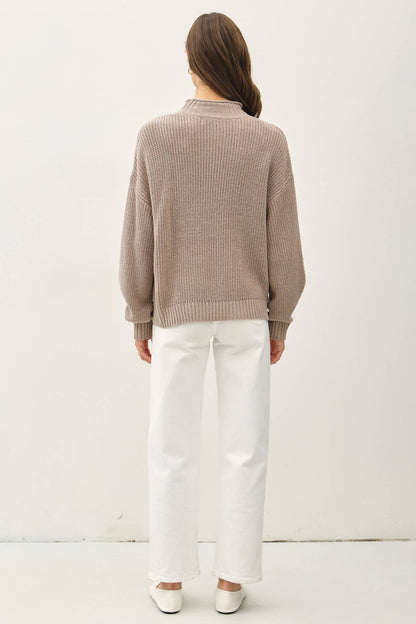 Chunky Knit Mock Neck Sweater