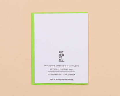 Letterpress Dumpster Fire What a Time Card