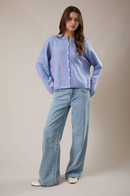 Harbor Dot Sweater Cardigan