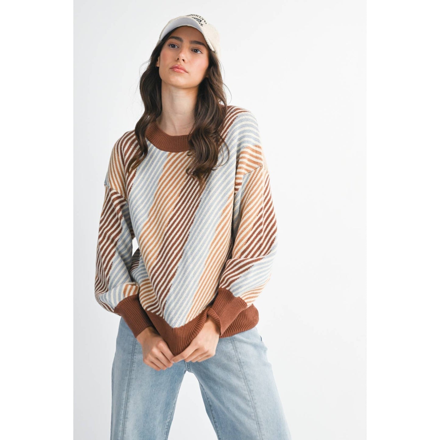 Wavy Striped Cozy Sweater