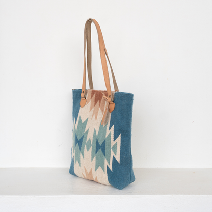 Playa Bucket Wool Bucket Tote–Leather Strap