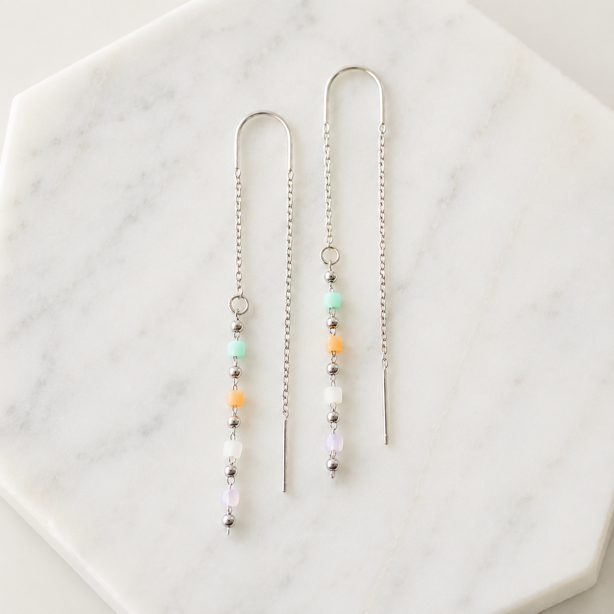 Beaded Threader Earrings