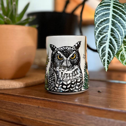 Lucky Great Horned Owl Mug - XL