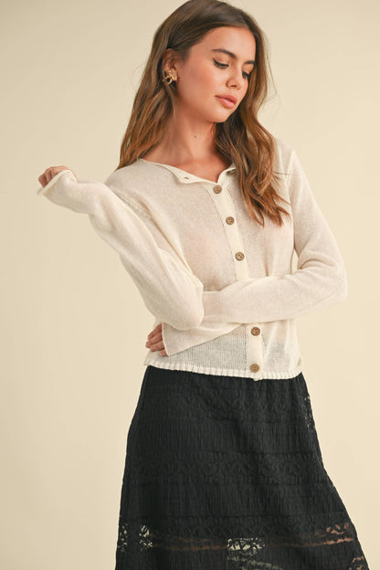 Lightweight Button Down Cardi
