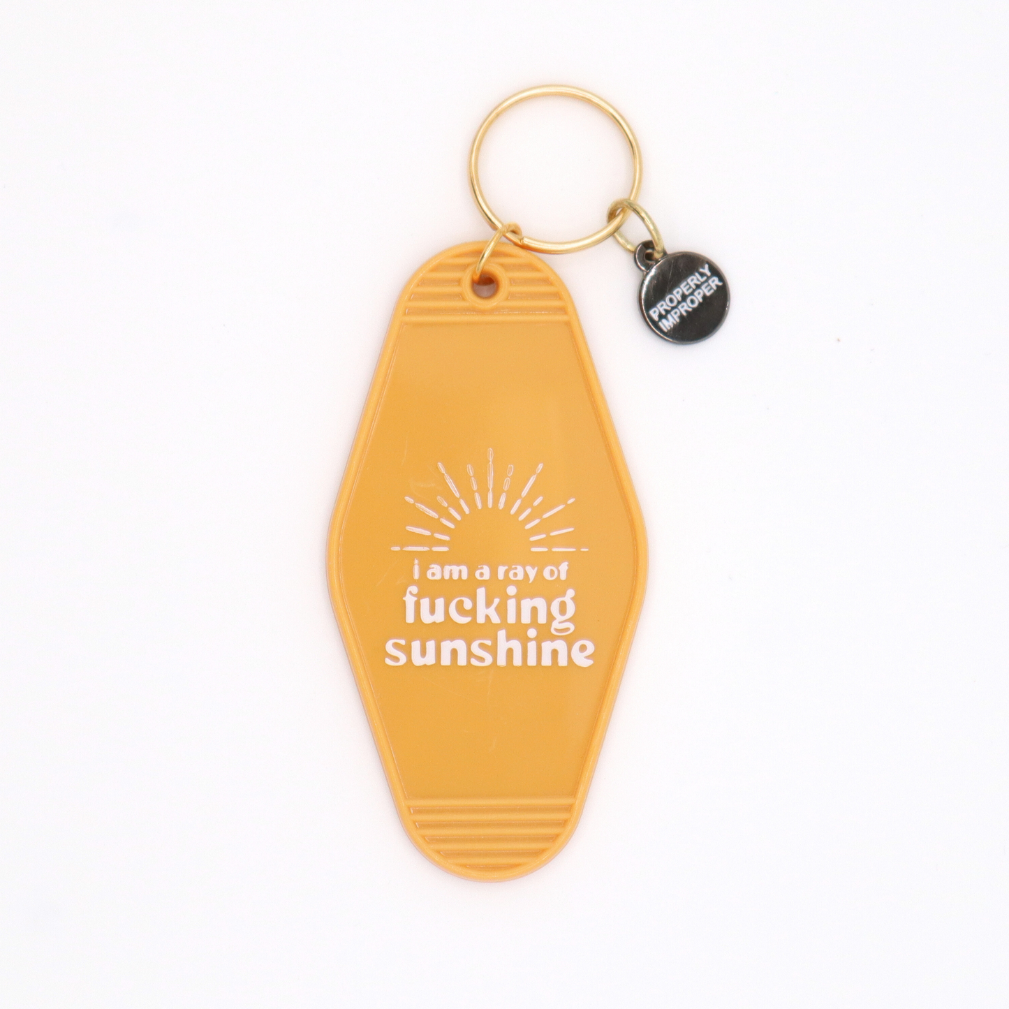 I Am A Ray Of Fucking Sunshine - Hot Stamped Motel Keychain