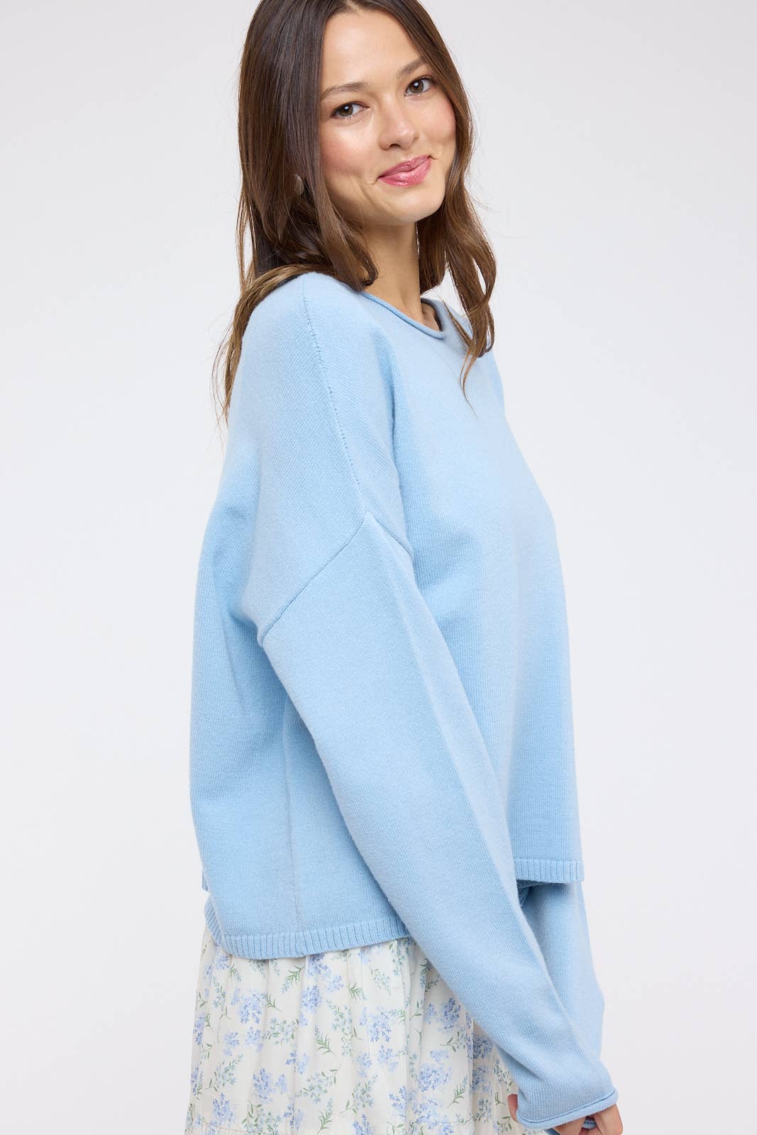 Summer Simple Roll Neck Sweater