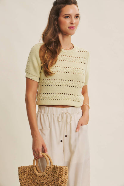 Vintage Breeze Pointelle Sweater