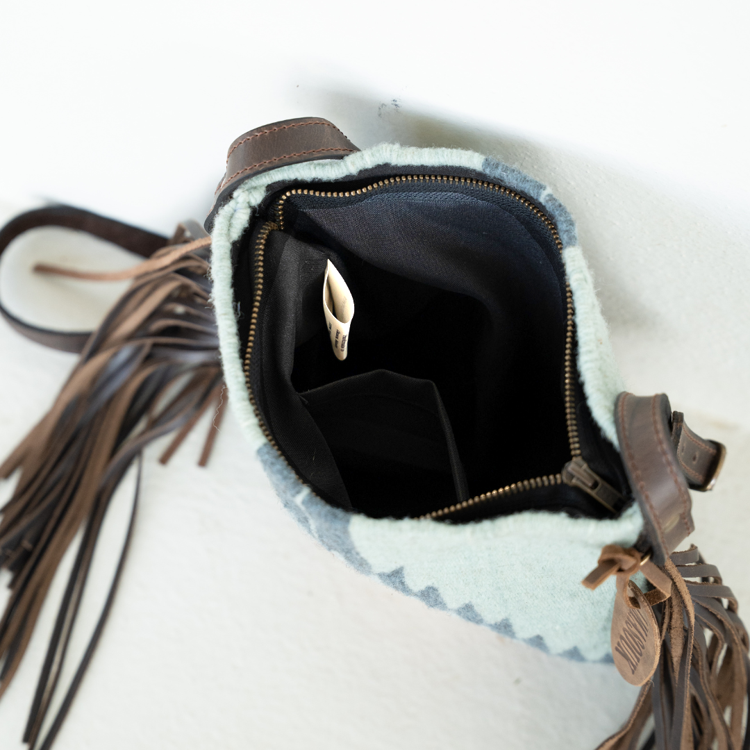 Rebel Wool Fringe Crossbody–Handwoven Oaxaca