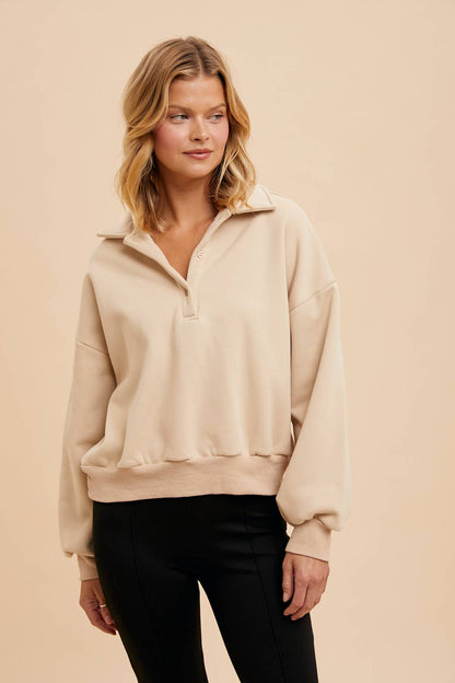 Cropped Polo Pullover