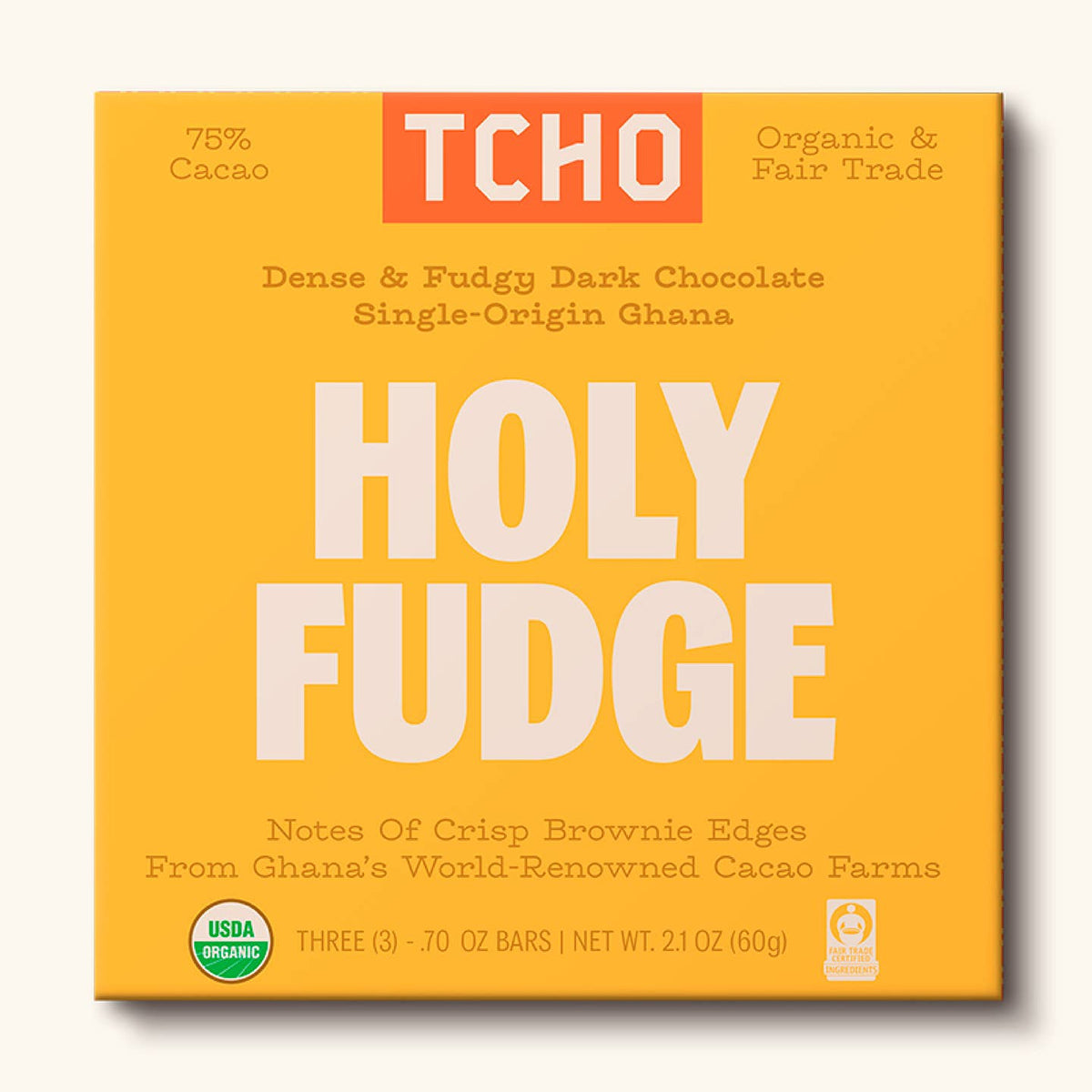 Holy Fudge 75% Fudgy Dark Chocolate Bar