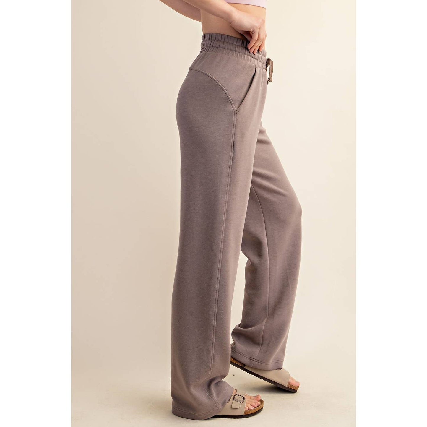 MODAL POLY SPAN SCUBA STRAIGHT PANT