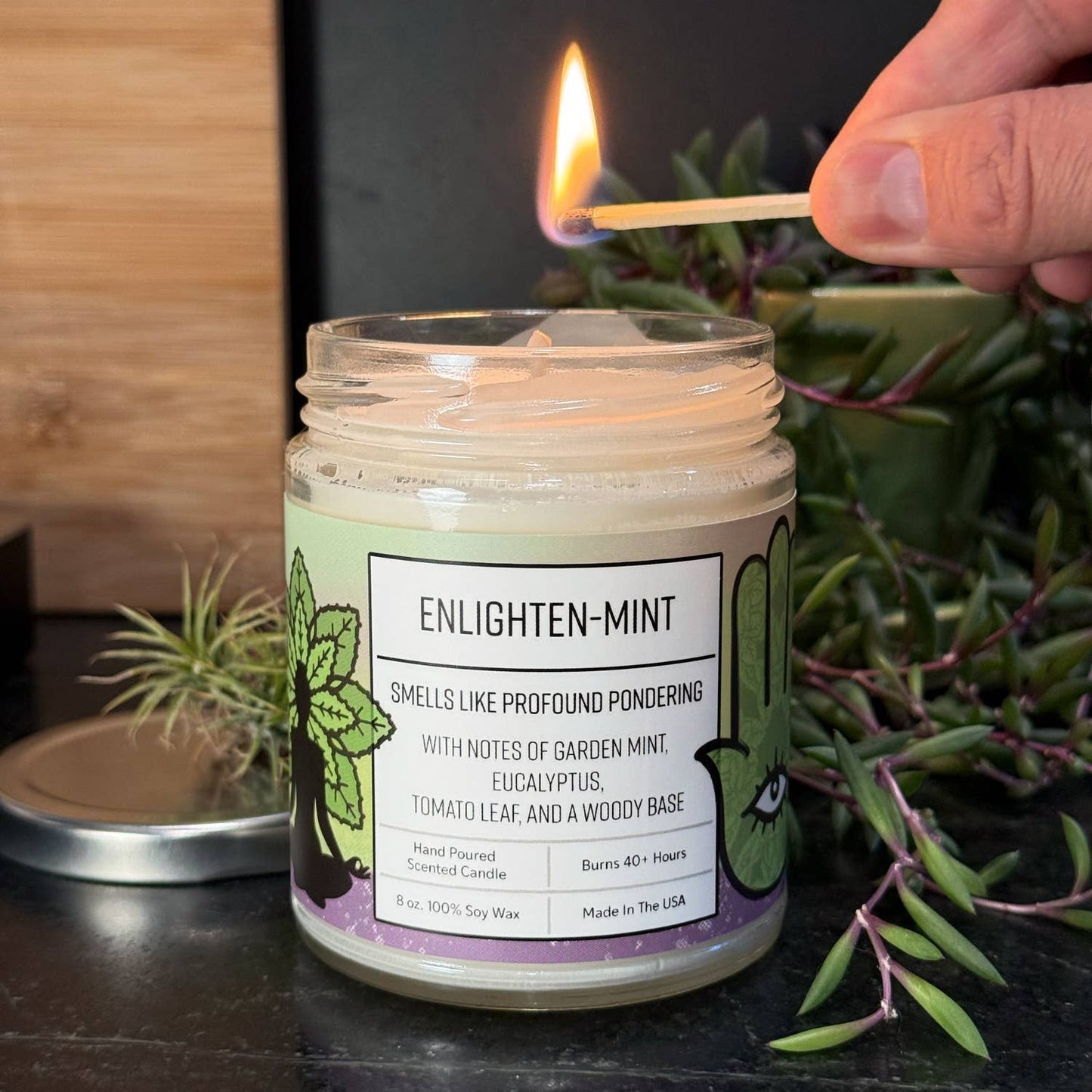 Enlighten Mint Candle