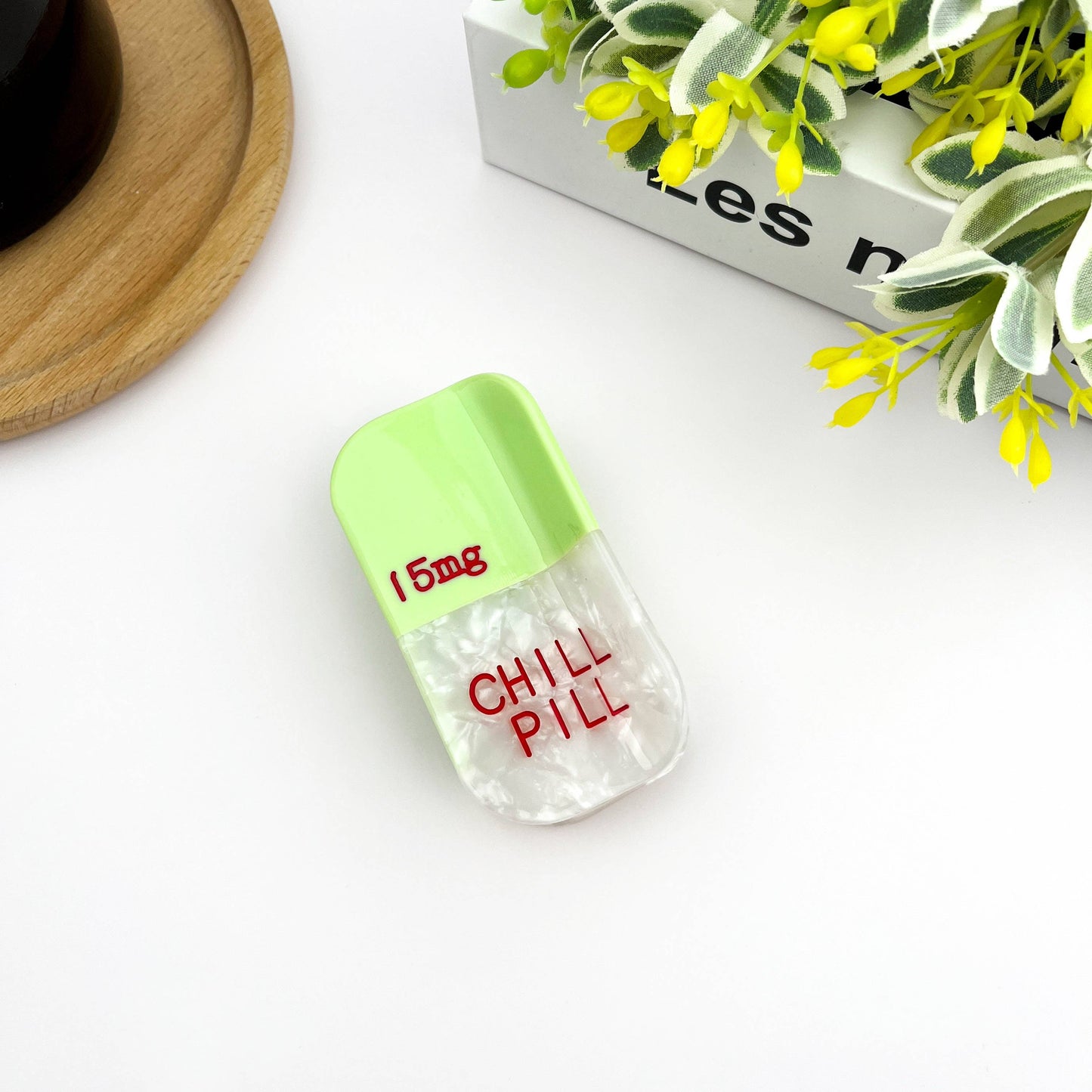 Acetate Pill Hair Clips