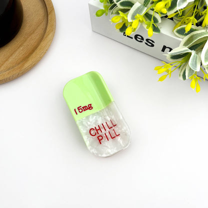 Acetate Pill Hair Clips