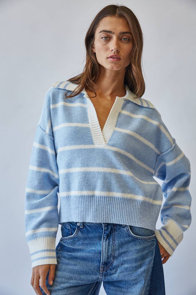 Taylor Contrast Collar Sweater