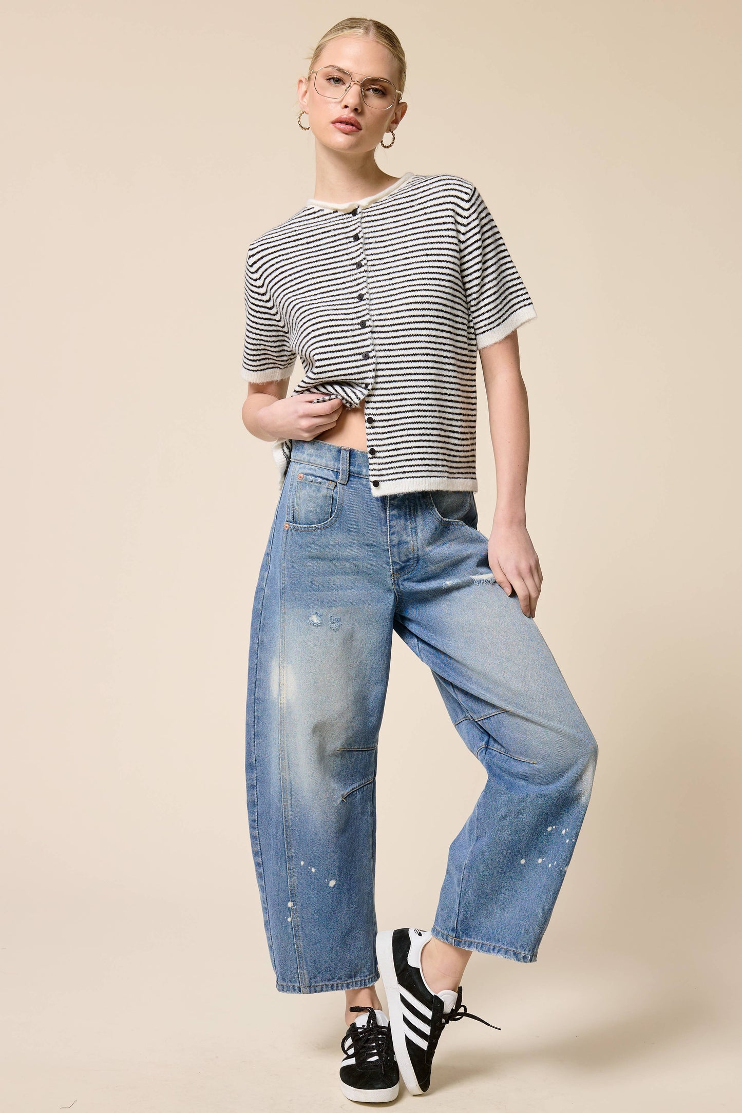 Classic Short Sleeve Button Cardigan