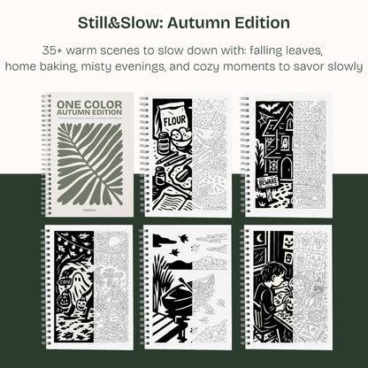 One Color Coloring Book - Autumn Edition