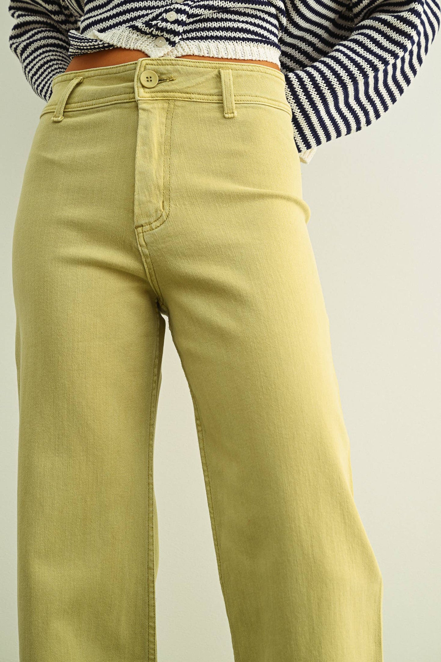 Stone Wide Leg Denim Pants