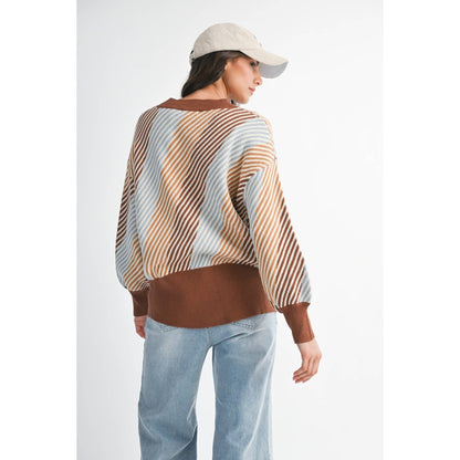 Wavy Striped Cozy Sweater