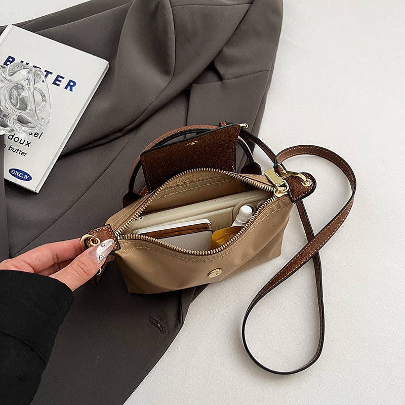Simple Color Block Crossbody Bag