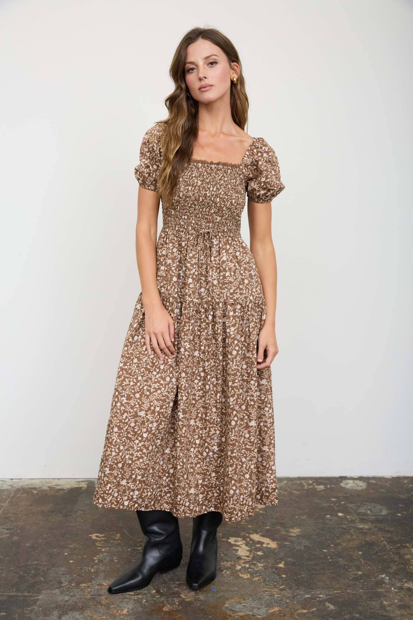 Meadow Bloom Midi Dress