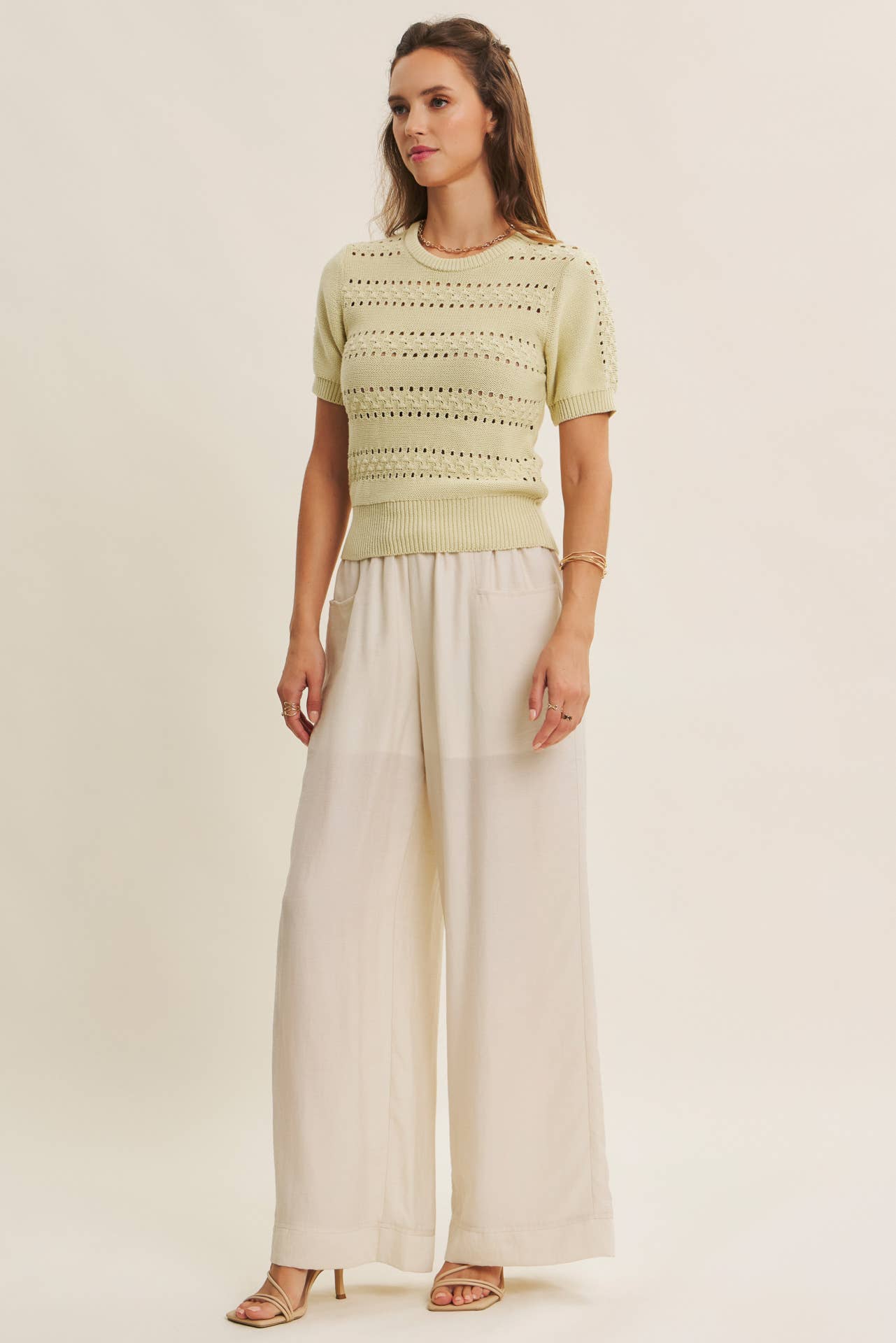 Vintage Breeze Pointelle Sweater